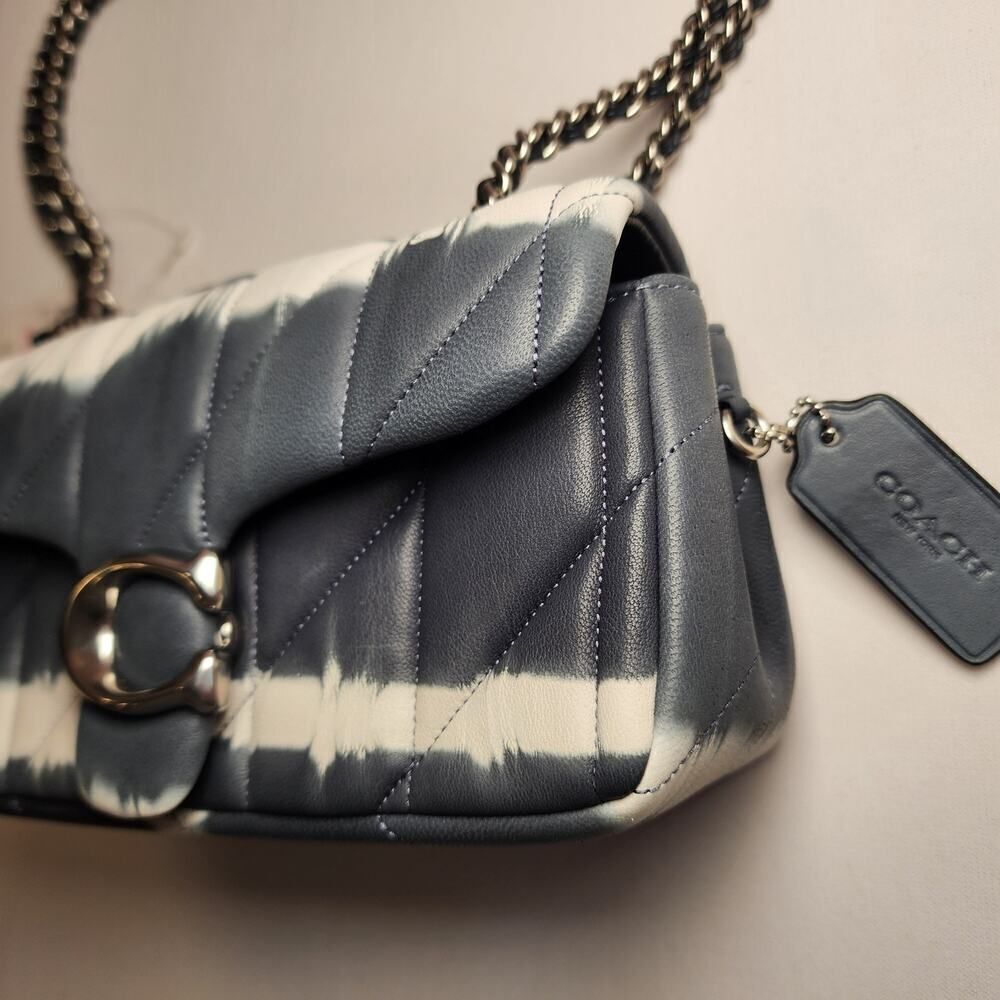 COACH CU080 Quilted Tabby Bag 20 Tie Dye Midnight Navy V2 - Picture 2 of 8